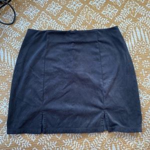 Suede skirt
